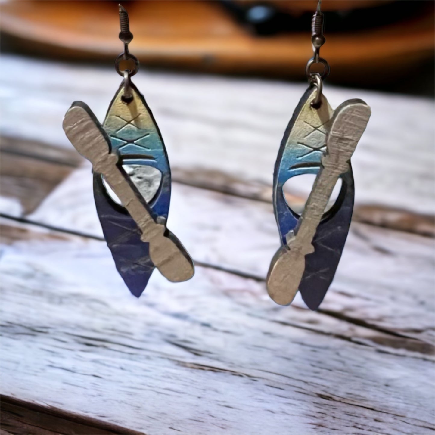 Beach Inspired Canoe Earrings