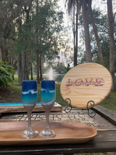 Ocean / Beach Champagne Glasses