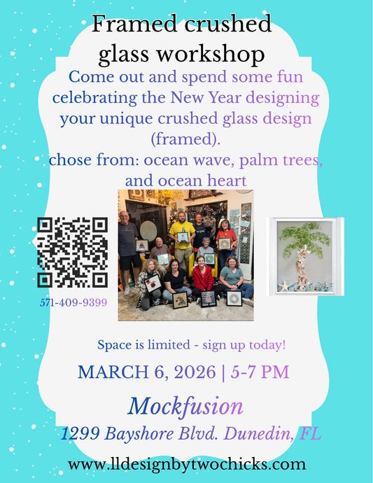 Crushed Glass Workshop hosted by Mockfusion in Dunedin March 6, 2026 5-7pm